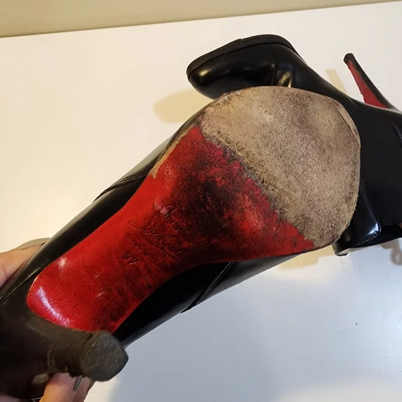 Christian Louboutin Bang Bang Eden ankle boots in black leather Size 37 - Picture 10 of 14